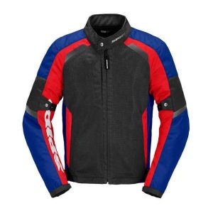 SPIDI TEK NET YAZLIK FİLE TEKSTİL CEKET MAVİ KIRMIZI