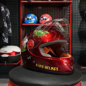 PRO HELMETS Kids Dino Çocuk Kaskı Kırmızı